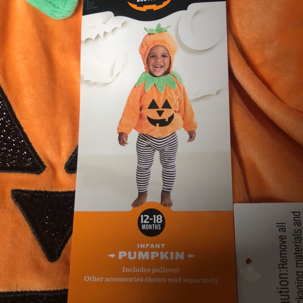 Hyde & EEK! Baby Pumpkin Halloween Costume Size 0-6 & 12-18 mos | NWT - Picture 2 of 7